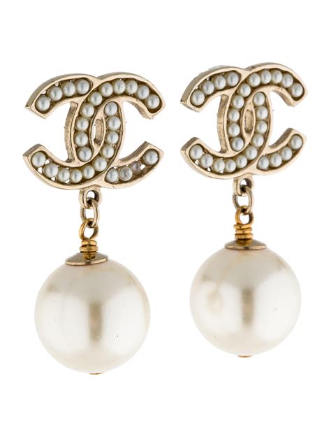 faux chanel post earrings